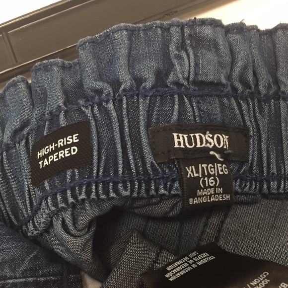 Hudson High Rise Belted Paper Bag Pants 16 (Girl) - Picture 6 of 8